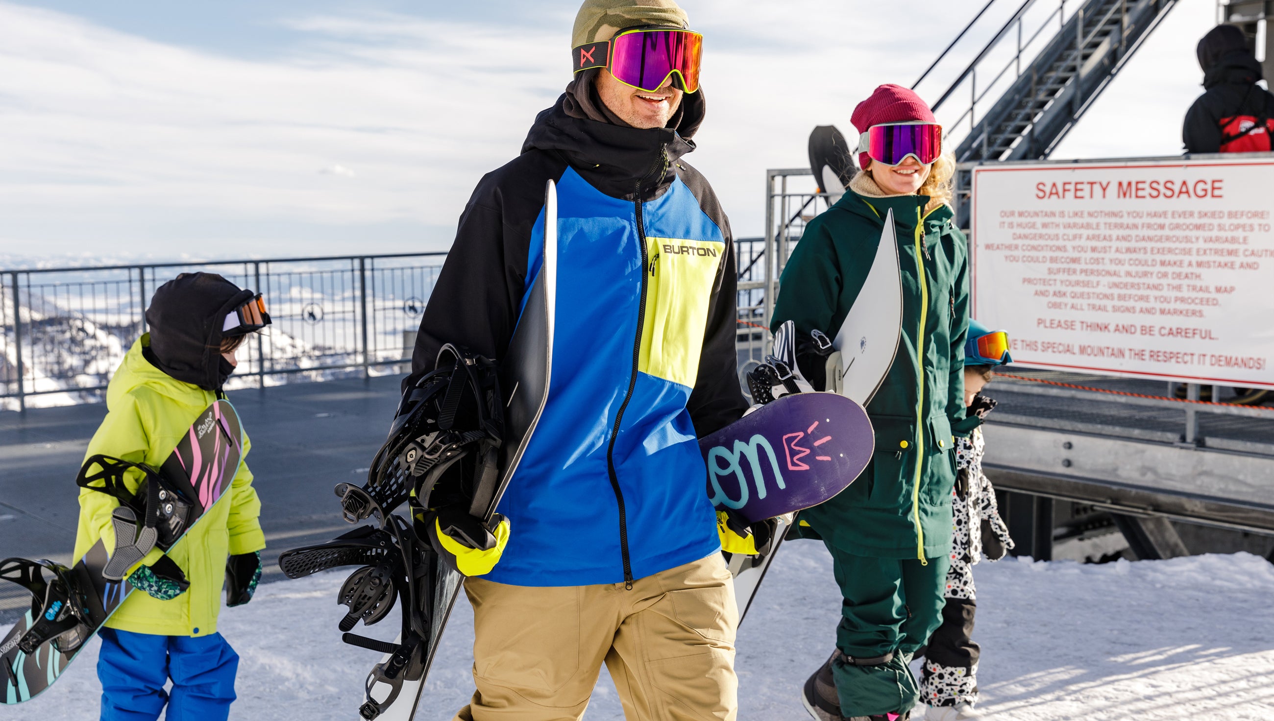 Planche à neige Fixations