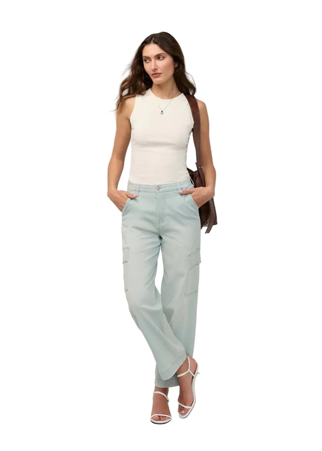 wfwr5560
DU/ER PANTALON PERFORMANCE DENIM LITE HIGH RISE CARGO - FEMME - PALISSADE