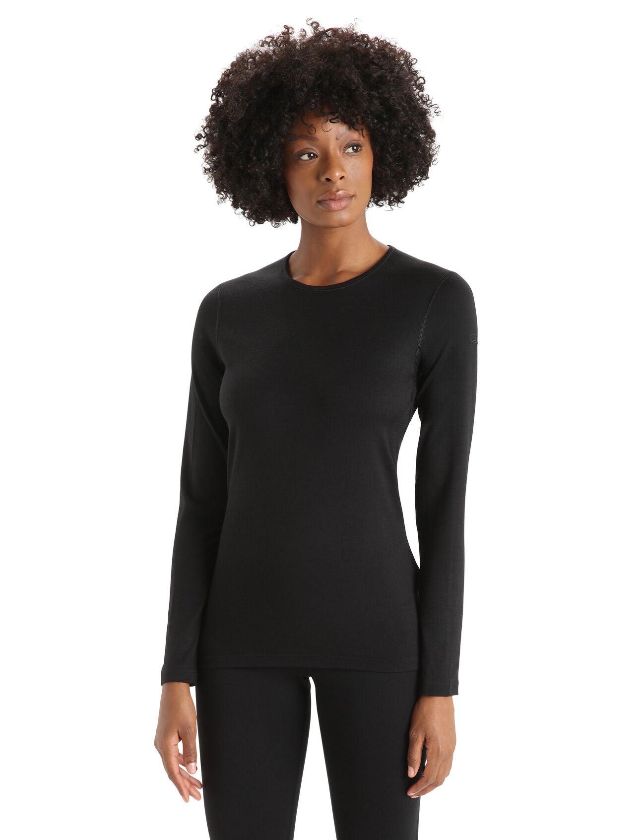 Icebreaker Chandail À Col Rond 200 Oasis Ls - Femme 104375 noir