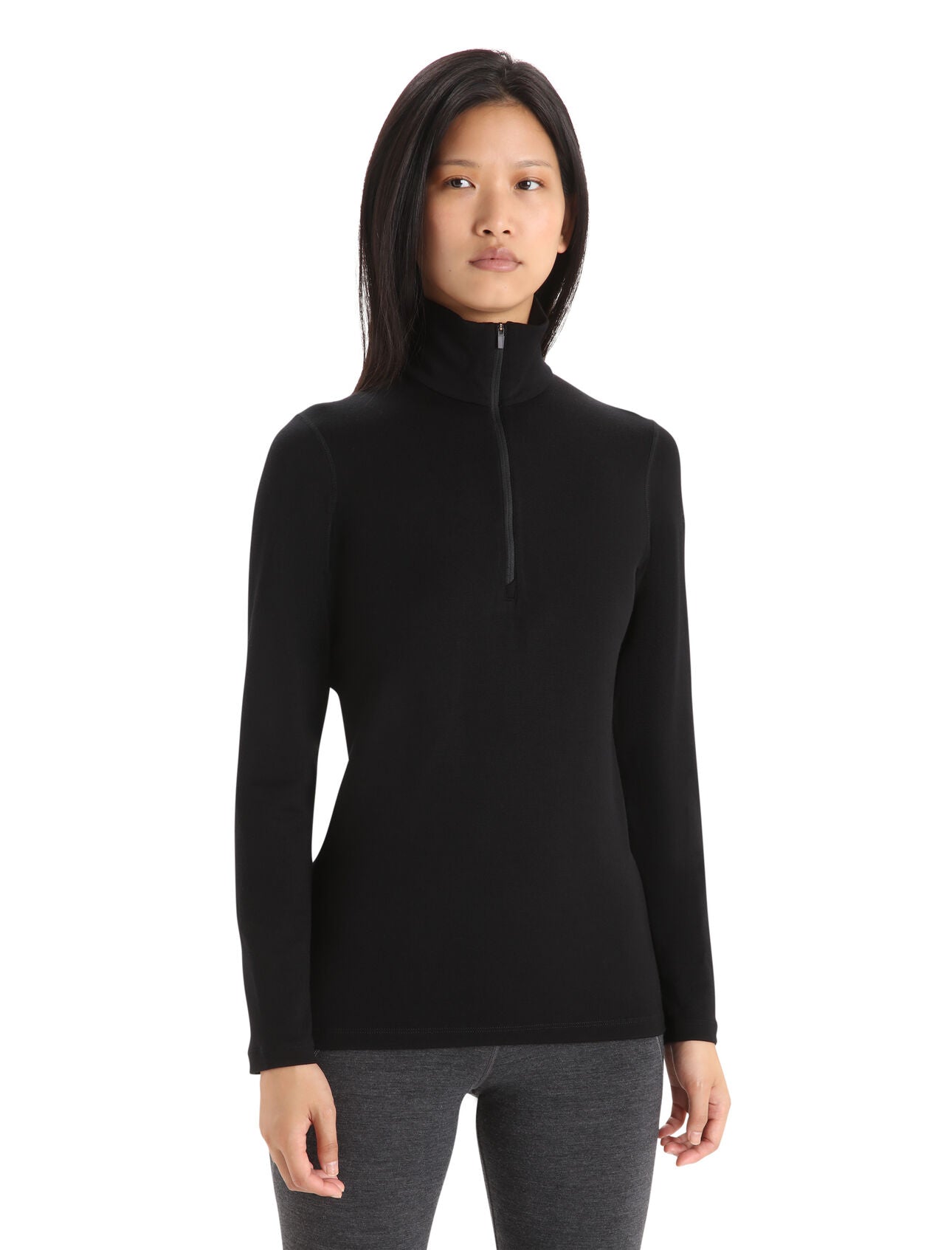 Icebreaker Chandail Demi Zip 260 Tech Ls - Femme ib104390 noir