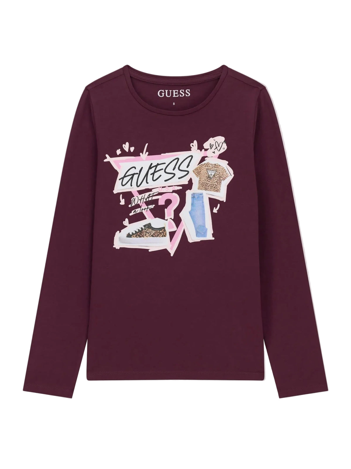 j6yi01k3664
GUESS CHANDAIL À MANCHES LONGUES IMPRIMÉ 8-14 ANS - ENFANT - DEEP MAROON