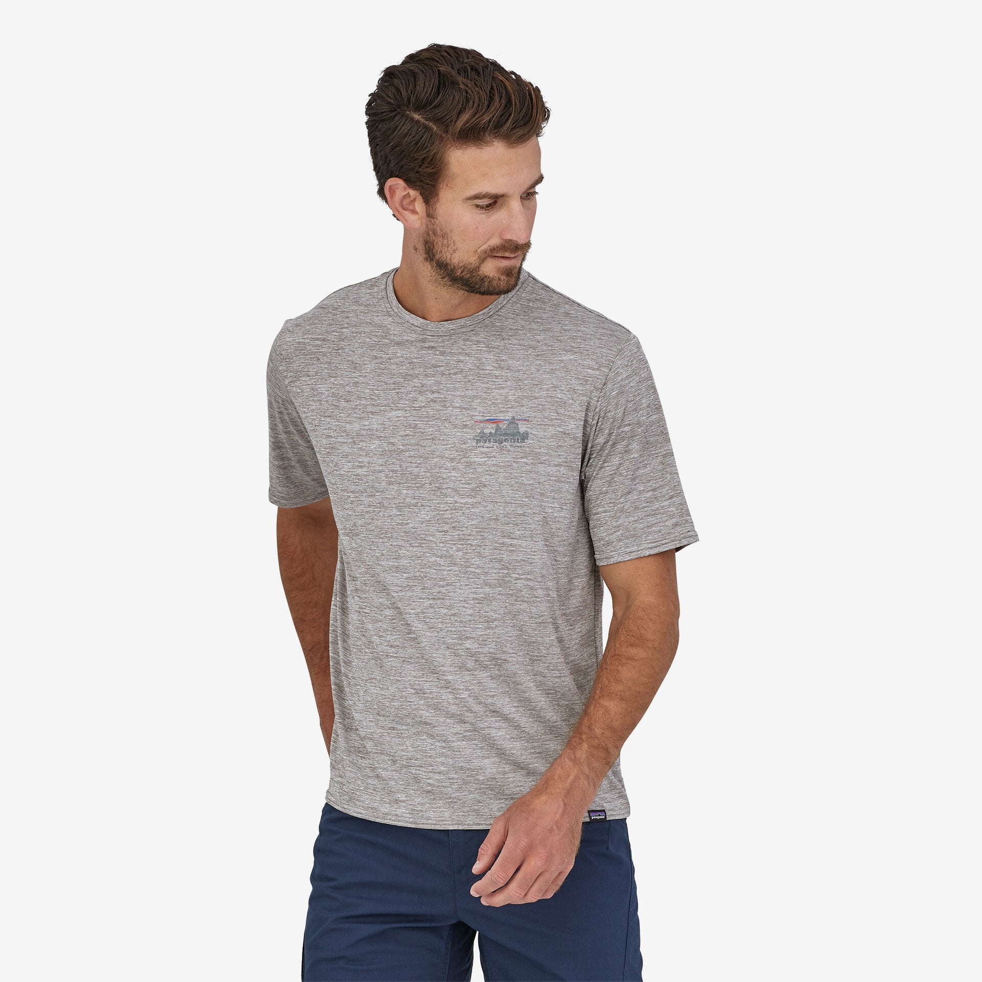 PATAGONIA T-SHIRT CAP COOL 45235 SKYLINE/GRIS PLUME