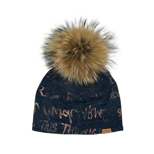 Flocon Tuque Code Secret Pompom Naturel - Femme