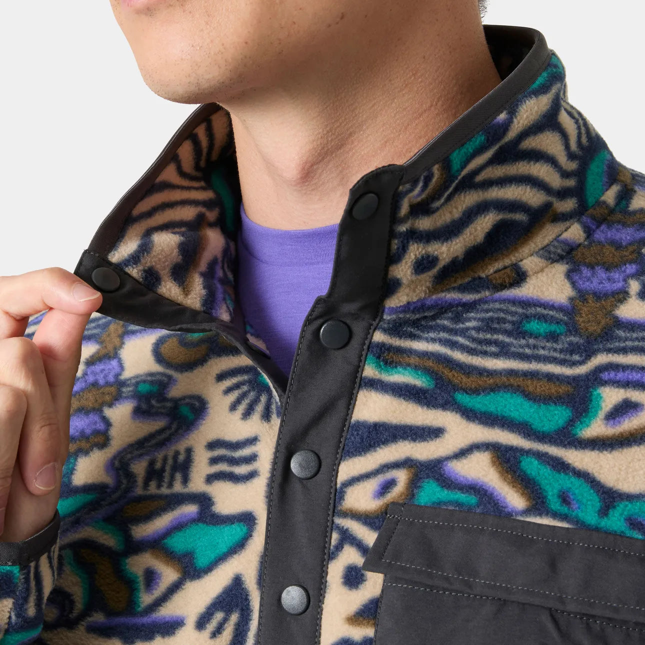 HELLY HANSON CHANDAIL MARIDALEN PRINTED FLEECE - HOMME