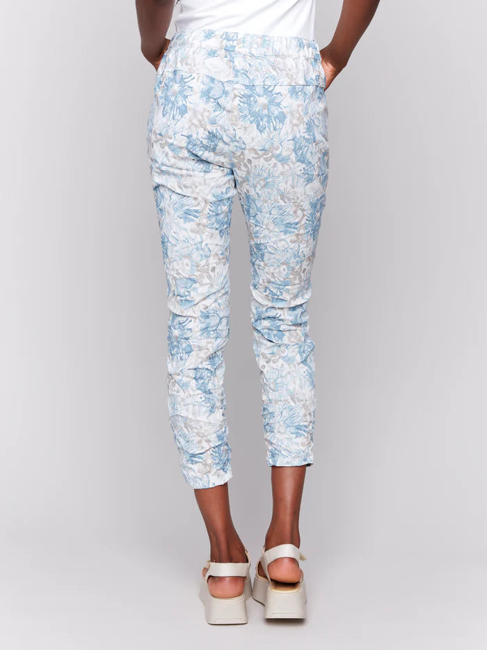 Charlie B Pantalon Printed Crinkle Bengaline Jogger - Femme