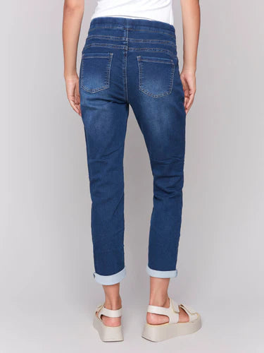 Charlie B Pantalon Knit Denim Jogger - Femme