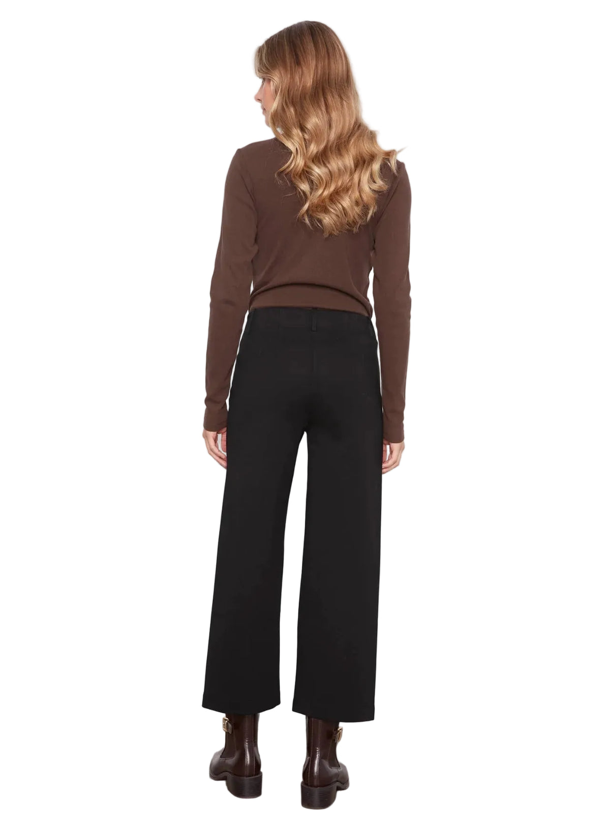 CHARLIE B PANTALON JAMBE LARGE EN PONTE AVEC POCHES - FEMME