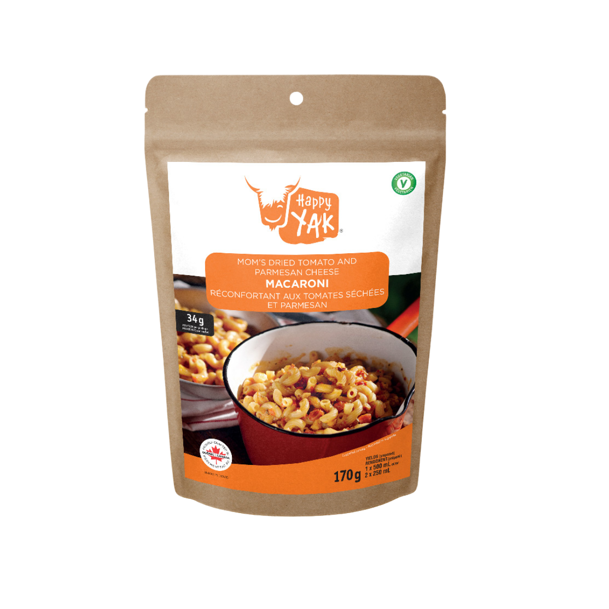 Happy Yak Macaroni Reconfortant Aux Tomates Sechees Et Parmesan hy-m013-p1