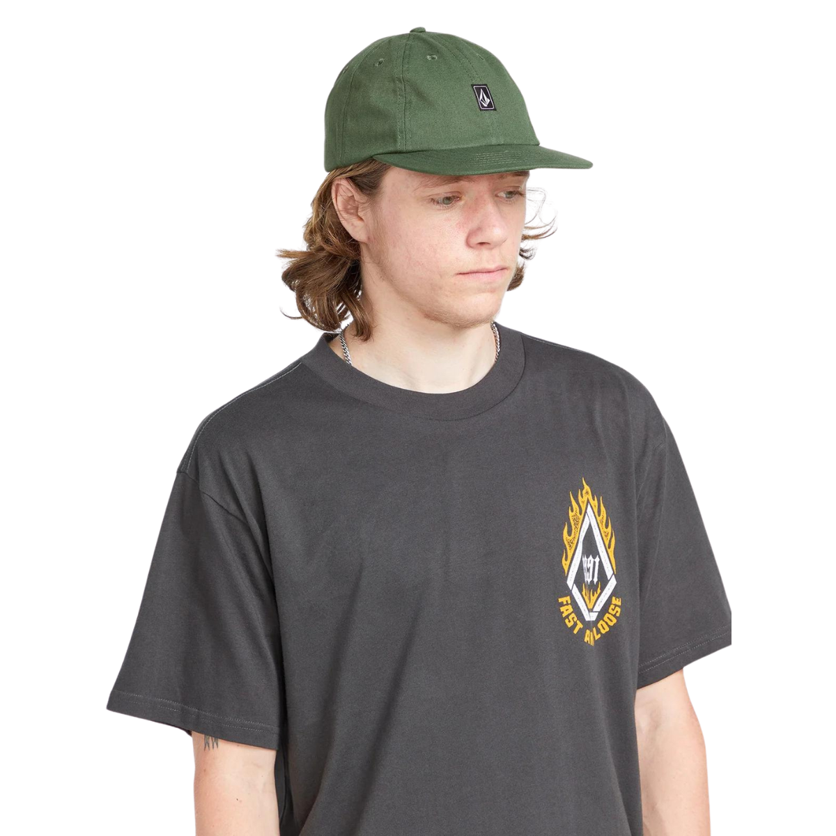 Volcom Casquette Ramp Stone Ajustable - Homme d5542302 - FIR GREEN