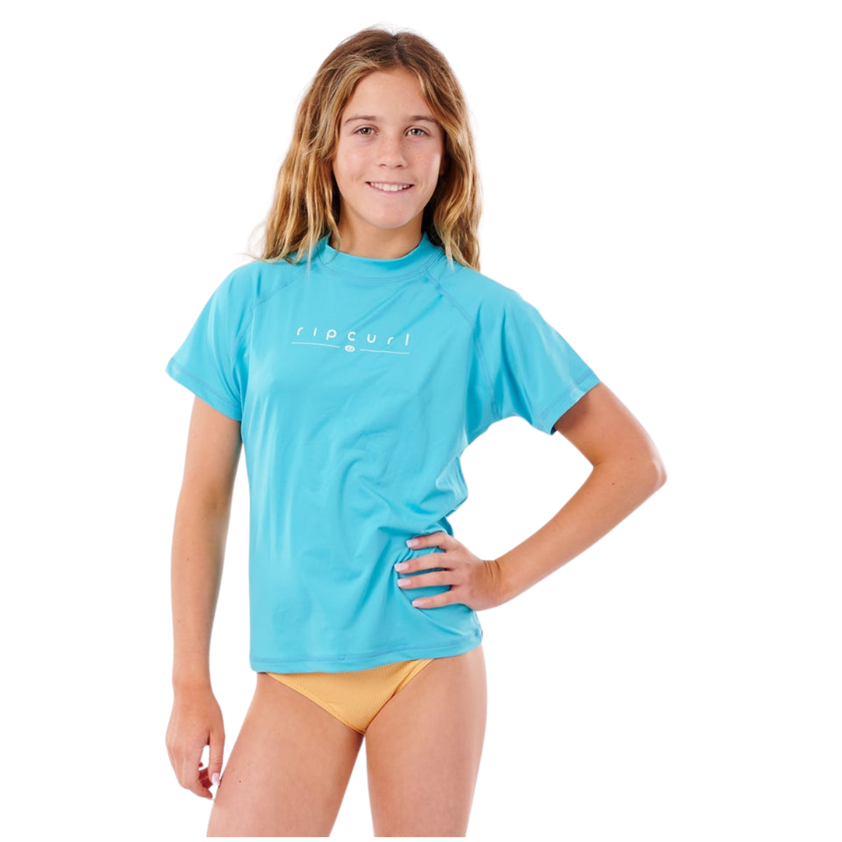 Rip Curl T-Shirt Girls Golden Rays L/Sl - Enfant wly3mj - TURQUOISE