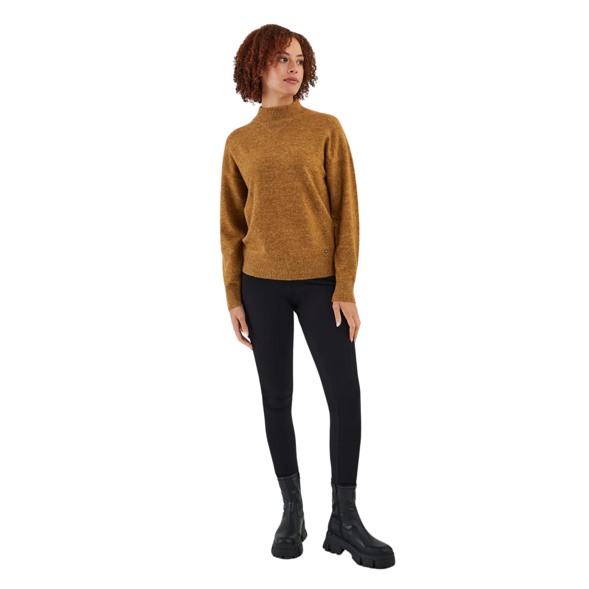fza44603-v
Fig Chandail À Manches Longues Pull Col Montant Anvik - Femme - DIJON HEATHER