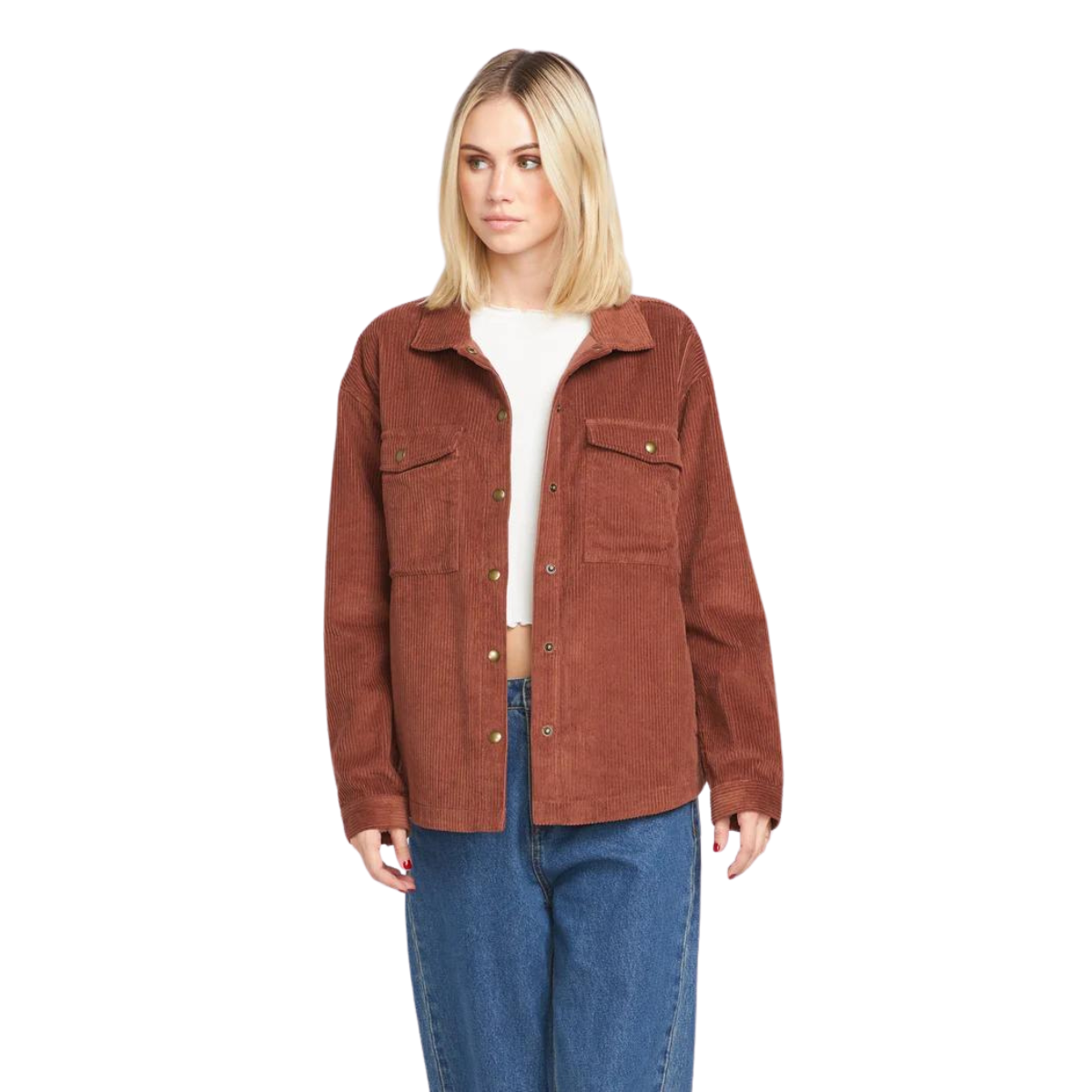 b1532400
Volcom Chemise À Manches Longues Power Chord Shacket - Femme - CHESTNUT BROWN