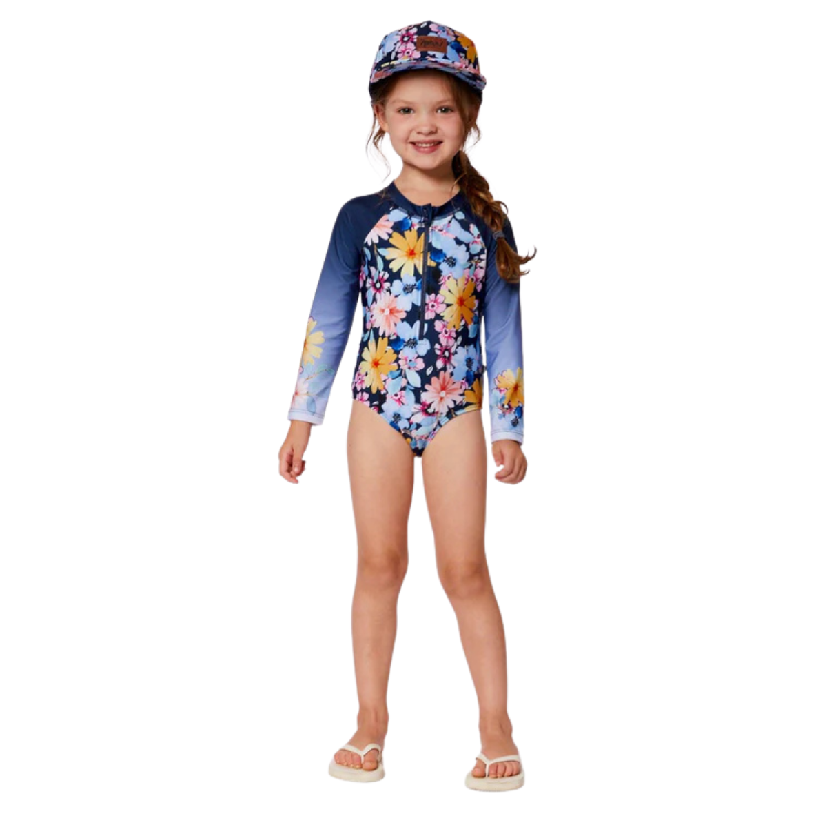 g30ng21
Deux Par Deux Une Pièce À Manches Longues Rashguard - 3-5 Ans - Enfant - PRINTED FLOWERS INDIGO