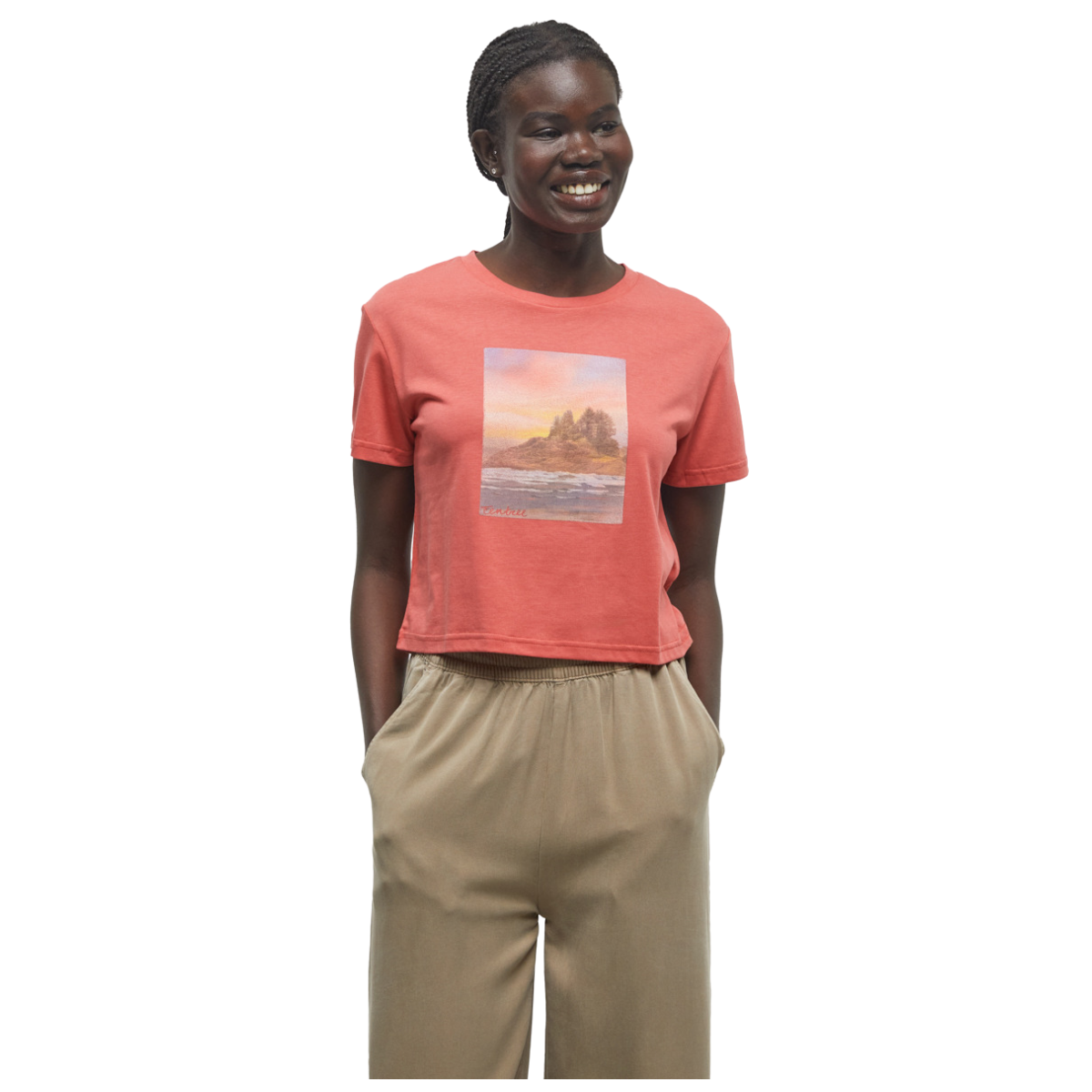 Tentree T-Shirt Breakwater Crop - Femme