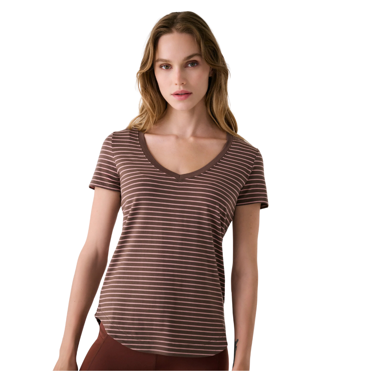 lsw4613
Lolë T-Shirt Dynamic V-Neck - Femme - MOCHA STRIPE