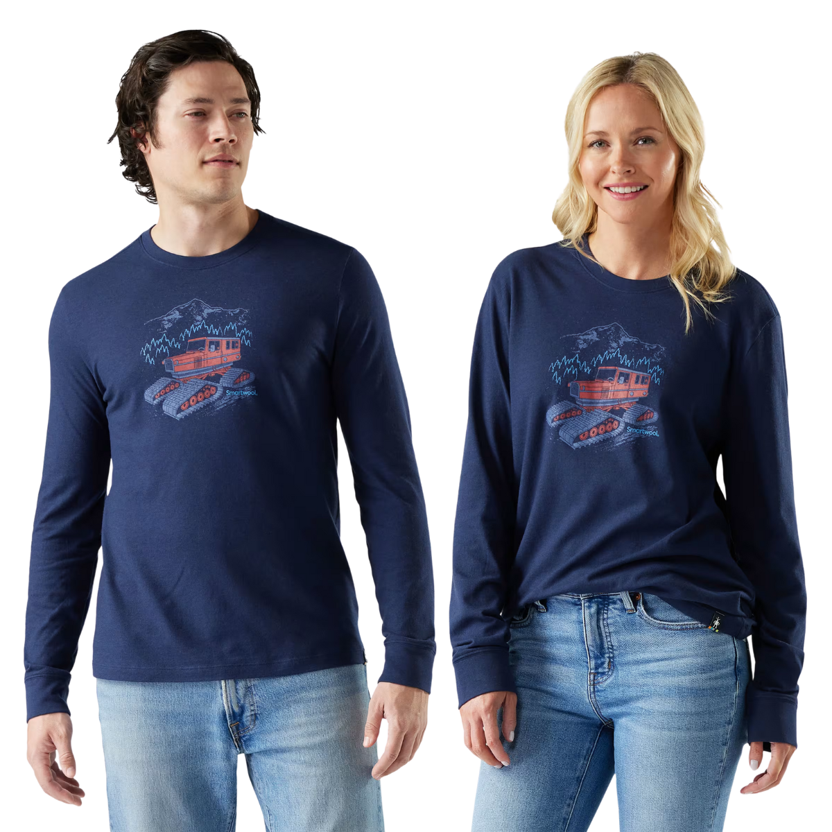 Smartwool Chandail À Manches Longues Snowcat Graphic - Unisexe - DEEP NAVY