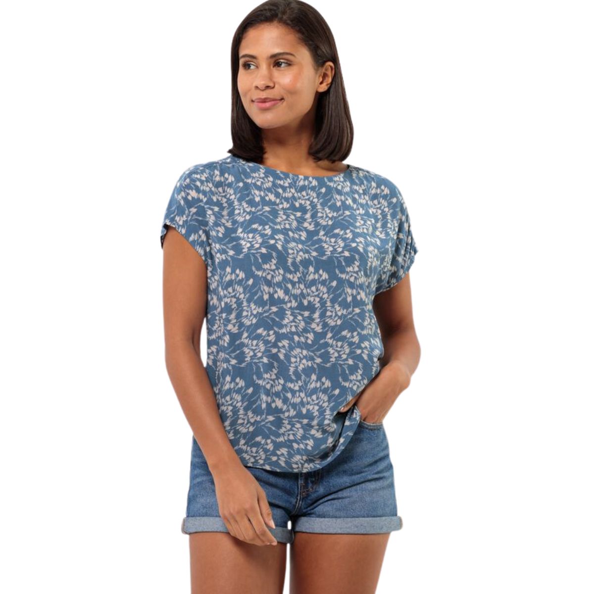 Jack Wolfskin Chemise Sommerwiese T - Femme 1404061 - LEAVES ELMENTAL BLUE