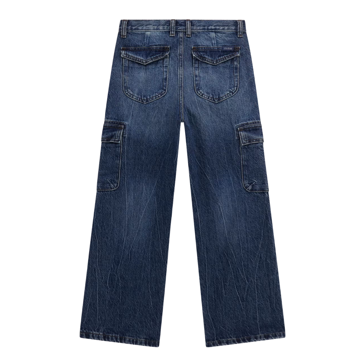 Guess Pantalon Rigid Denim Oversize Fit Cargo 8- 14 Ans - Enfant