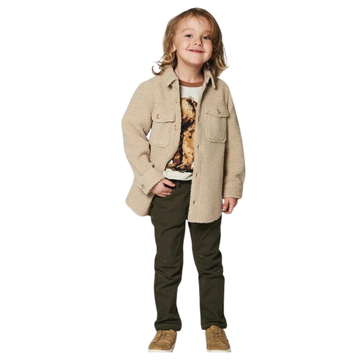 g20yb22  Deux Par Deux Pantalon 3-6 Ans - Enfant - OLIVE NIGHT