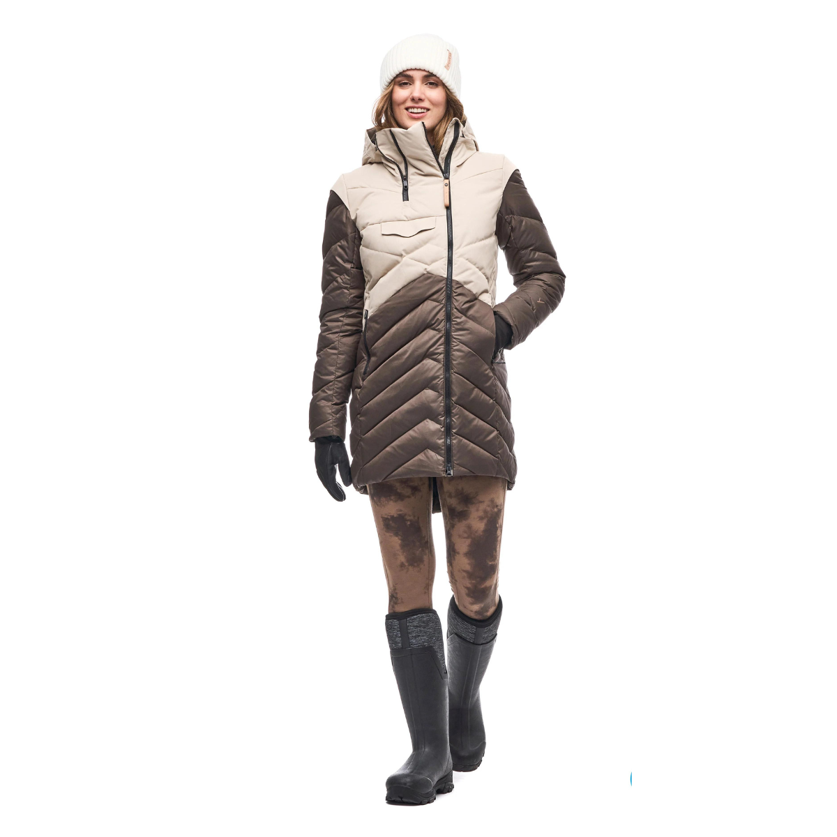 Indyeva Manteau Ayaba Mix II Rds - Femme h32bj088 CORD/NIGHT OWL CB