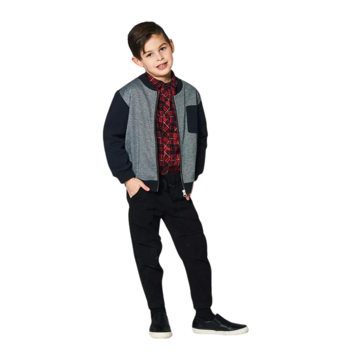 g20nb30
Deux Par Deux Chandail À Manches Longues Herringbone Full Zip 2-6 Ans …ANTHRACITE