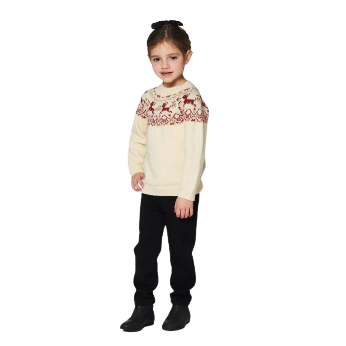 g20ngt70
Deux Par Deux Chandail À Manches Longues Christmas Intersia 3-6 Ans - …OFF WHITE