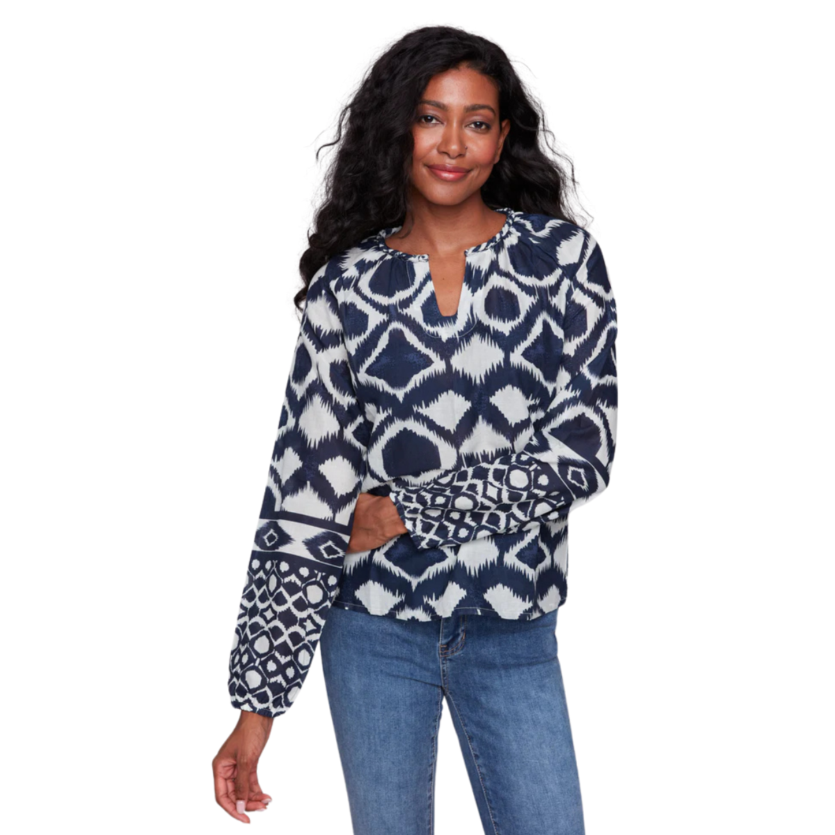 c4570p
Charlie B Chemise À Manches Longues Printed Raglan Popover - Femme - FEMME