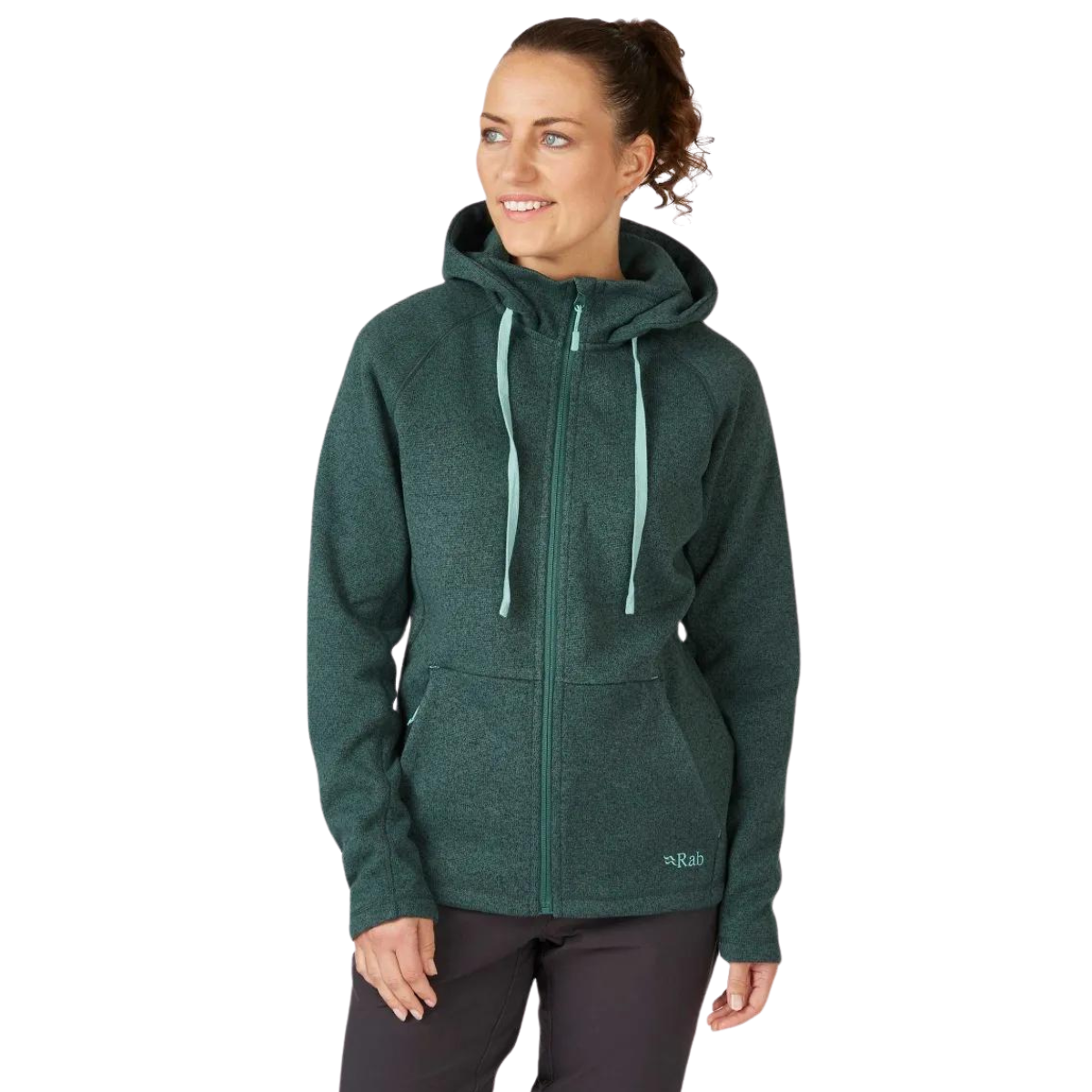Rab Chandail À Capuchon Full Zip Serren - Femme qff-90 - GREEN SLATE