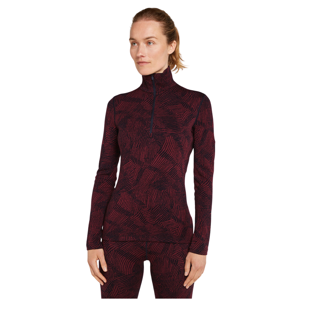 ib0a574q
Icebreaker Chandail À Manches Longues 1/2 Zip Mérino 260 Vertex - Femm… - BLACK/PORT/J