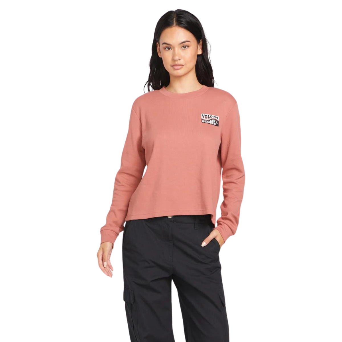 b3632402 Volcom Chandail À Manches Longues Thermality - Femme - MAUVE ROSE