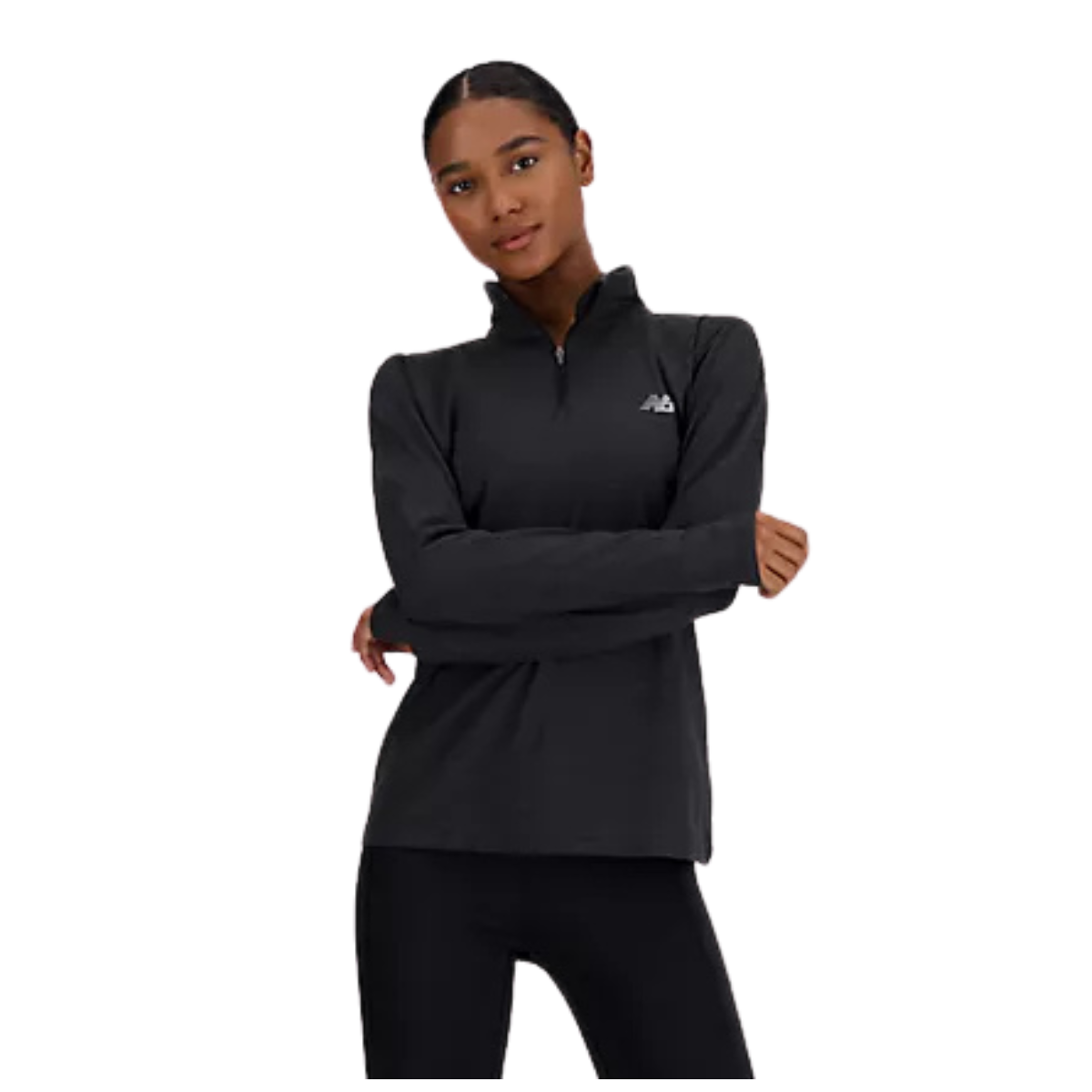 wt41150
New Balance Chandail À Manches Longues Space Dye 1/4 Zip - Femme - BLACK HEATHER