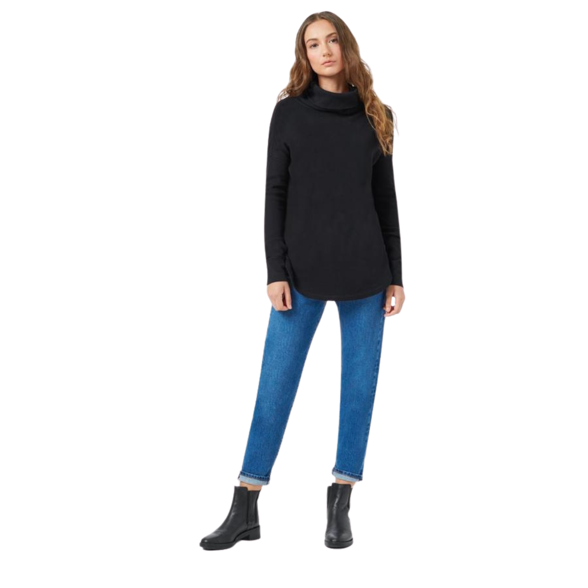 Tentree Chandail À Manches Longues Treewaffle Turtl - Femme tcw2672 - NOIR