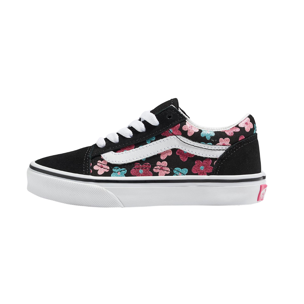 vn000cyv VANS CHAUSSURE JR K OLD SKOOL - GLITTER FLOWER POWER MULTI/TRUE WHITE