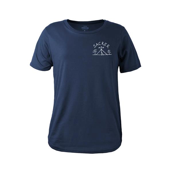 Bonnetier T-Shirt Mon Camp en Poche - Femme f24-boy012-394 - MARINE