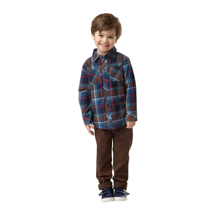 f2603-07
NANÖ CHEMISE À CARREAUX 4-10 ANS - ENFANT - BLEU