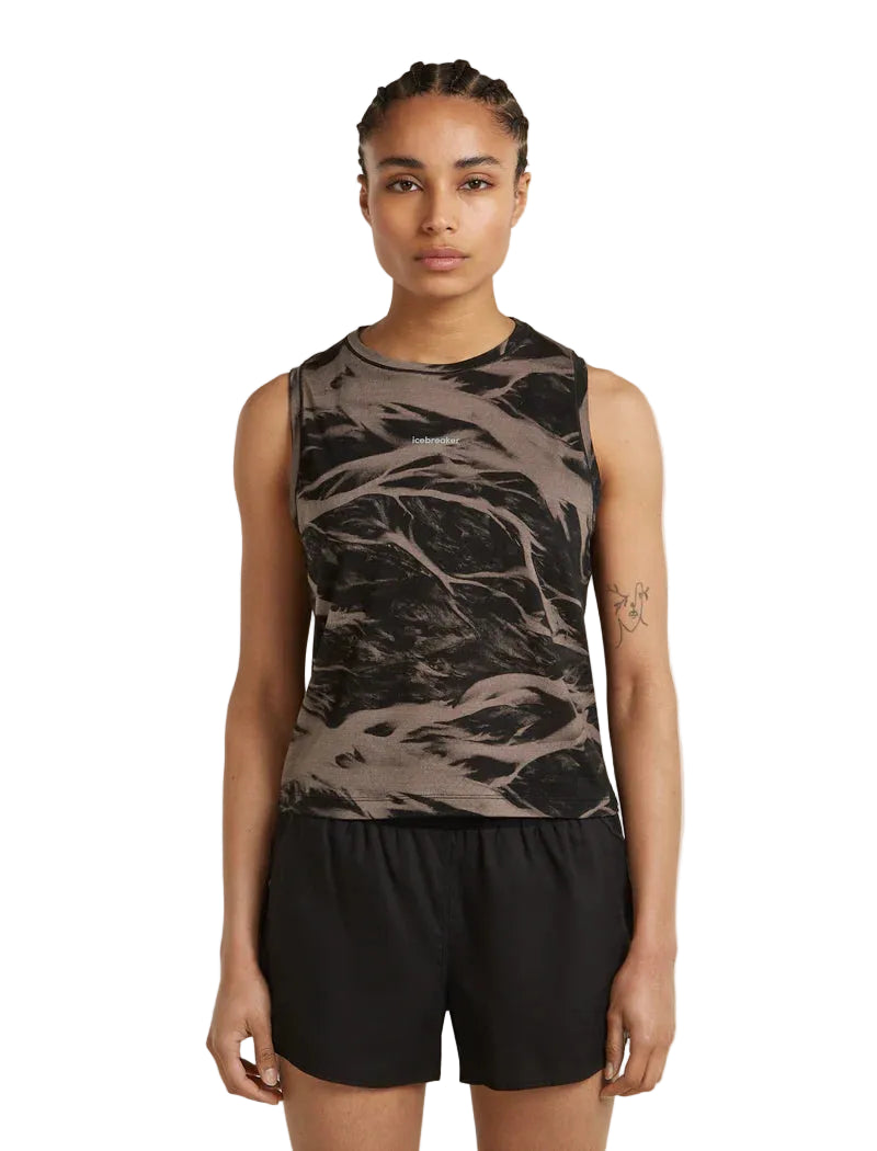 › ib0a57ew
ICEBREAKER CAMISOLE MERINO BLEND 125 COOL-LITE - FEMME - PORCINI/BLACK/AOP
