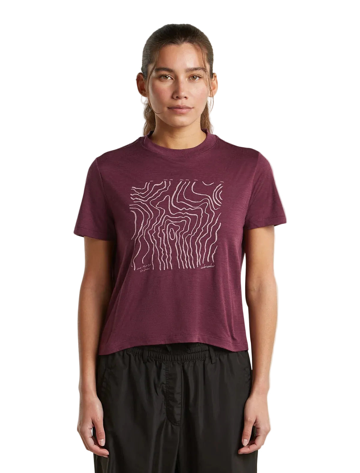 ib0a57jo
ICEBREAKER T-SHIRT MÉRINO 150 TECH LITE - FEMME - DK BERRY/0PB