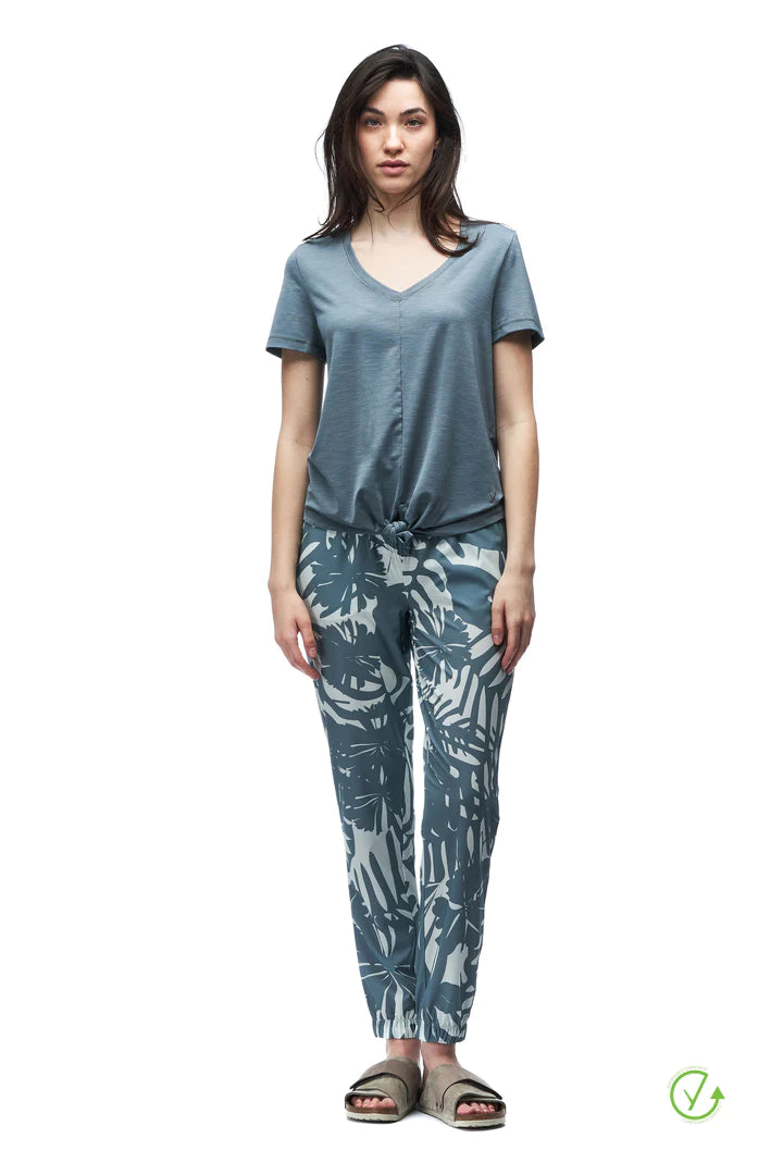 Indyeva Pantalon Lastik - Femme indp0001 - POND BOTANICAL PRINT