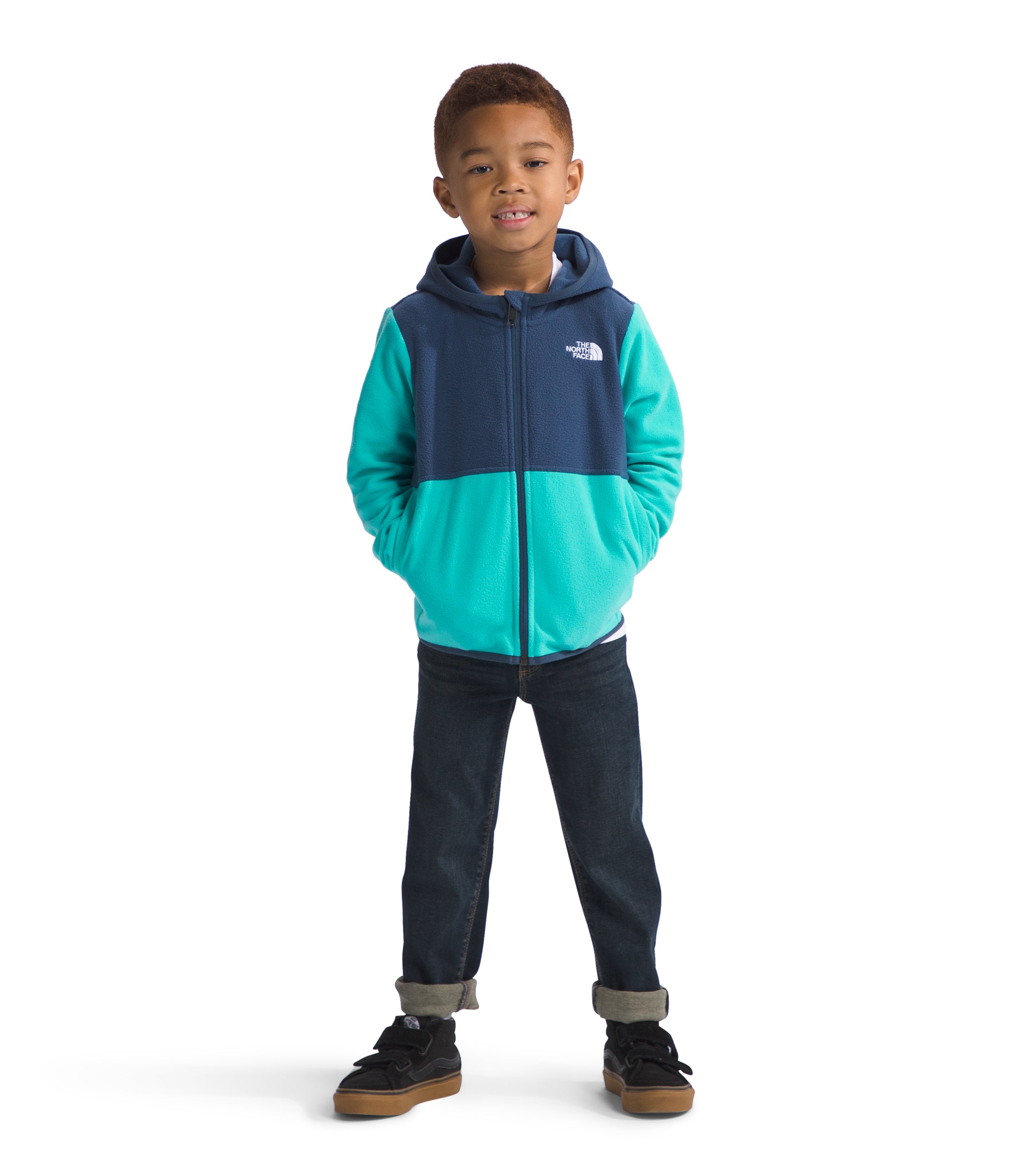 The North Face Chandail À Capuchon FZ Glacier - Enfant nf0a84l8 - GEYSER AQUA