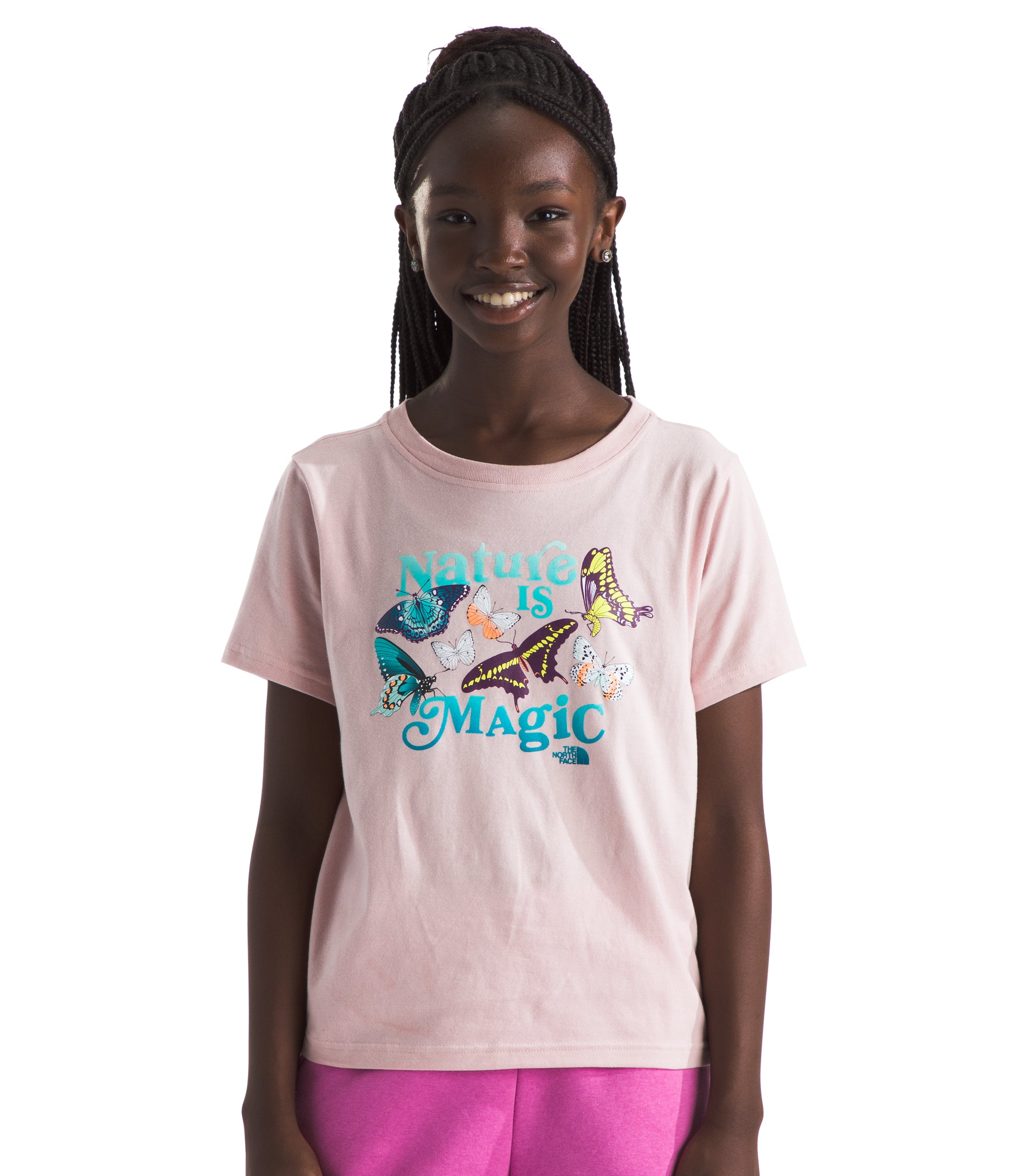 The North Face T-Shirt Graphic - Enfant nf0a8a3y - PINKMOSS/NATURE IS MAGIC GRAPHIC