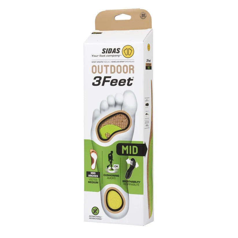 Sidas Semelles 3 Feet Outdoor Mid Hiking Insoles - Unisexe