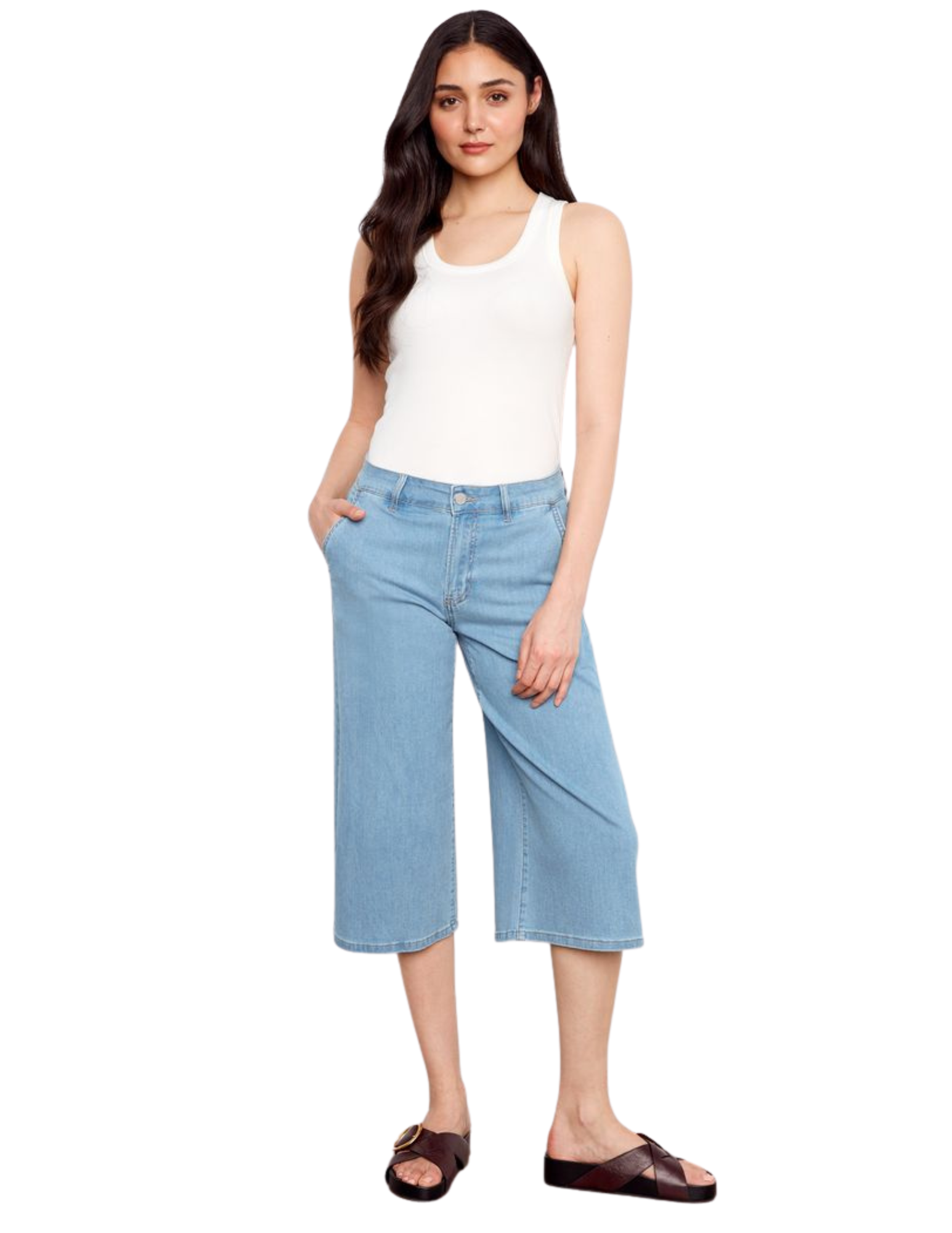 c5761
Charlie B Pantalon Palazzo - Femme - BLEU PÂLE/140