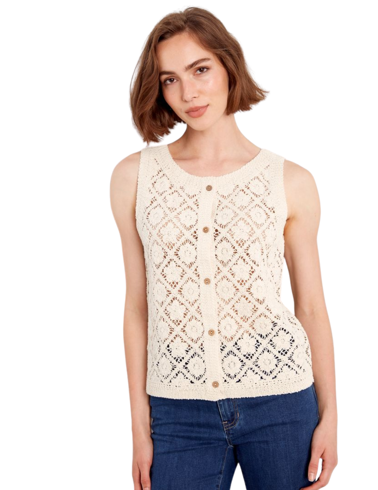 c4665
Charlie B Camisole Crochet - Femme - NATUREL
