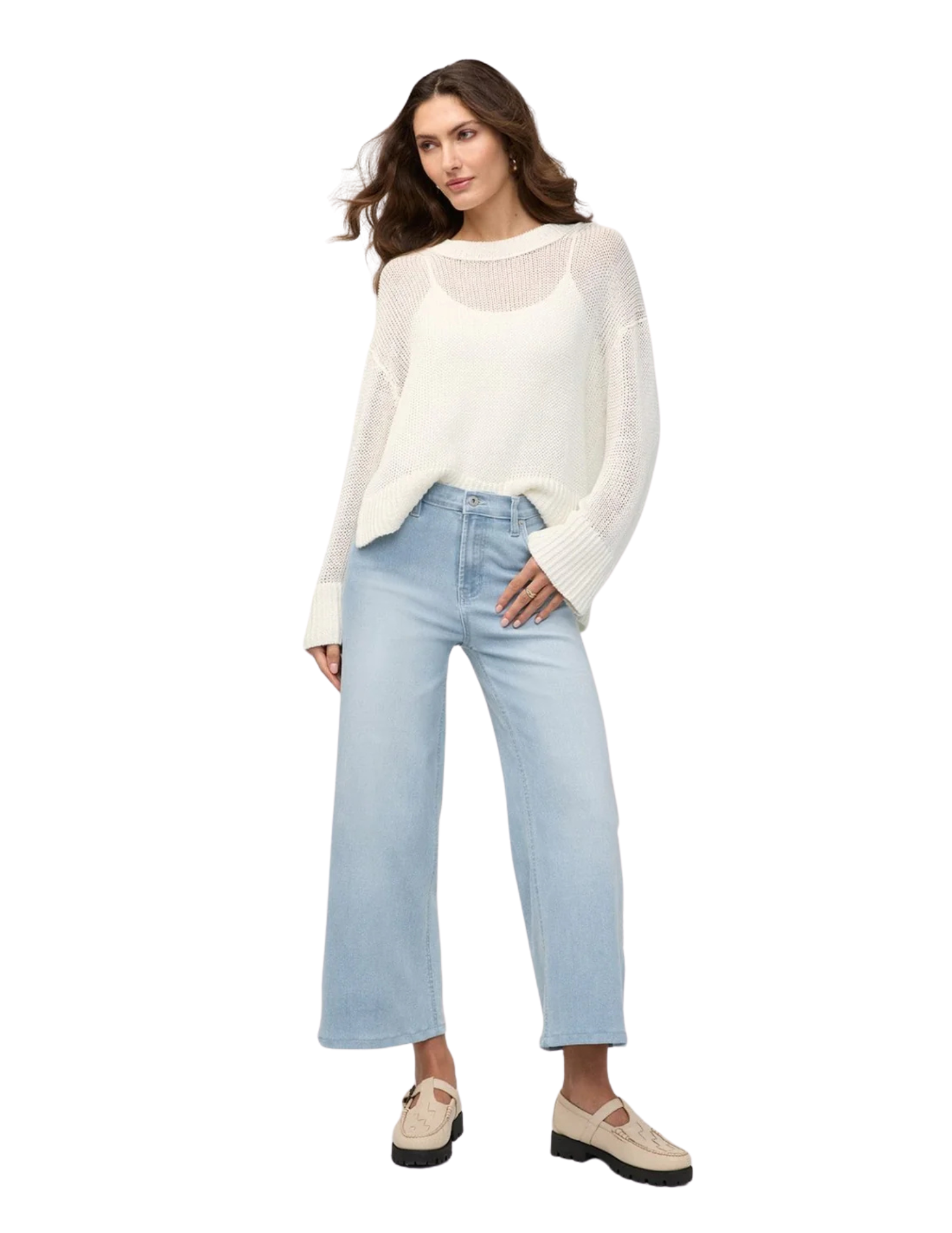 wfgr5590
DU/ER Pantalon Performance Denim+high Rise Wide Leg Crop - Femme - ZEPHYR