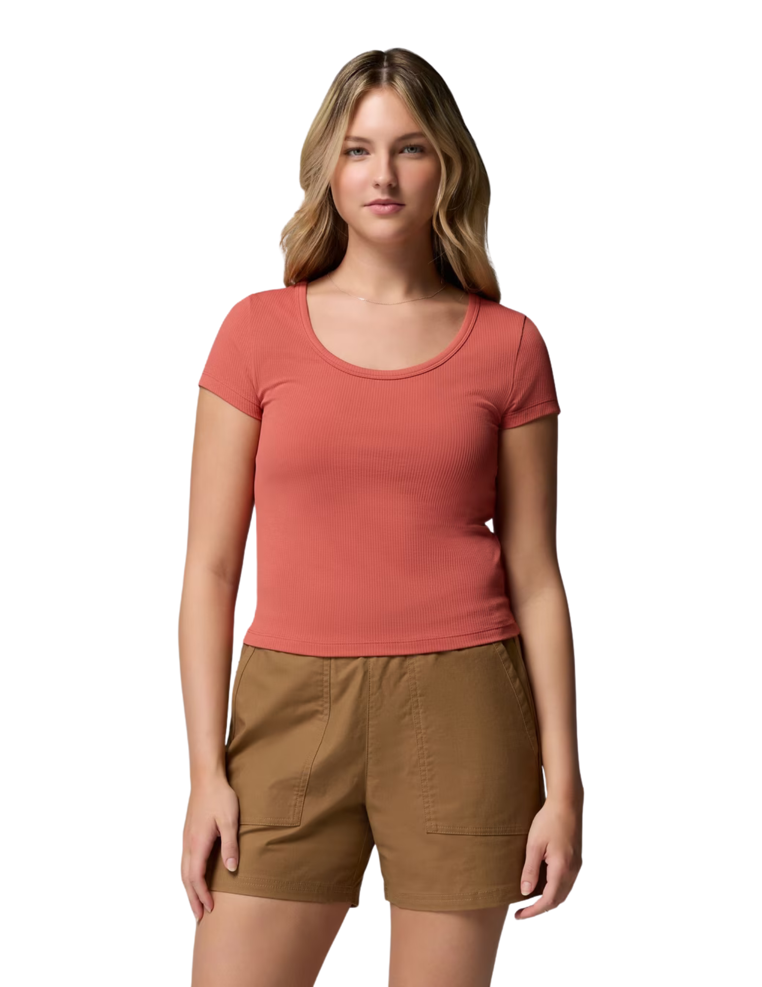 2156641
COLUMBIA T-SHIRT PINETOWN CANYON RIB - FEMME - WASHED RED/