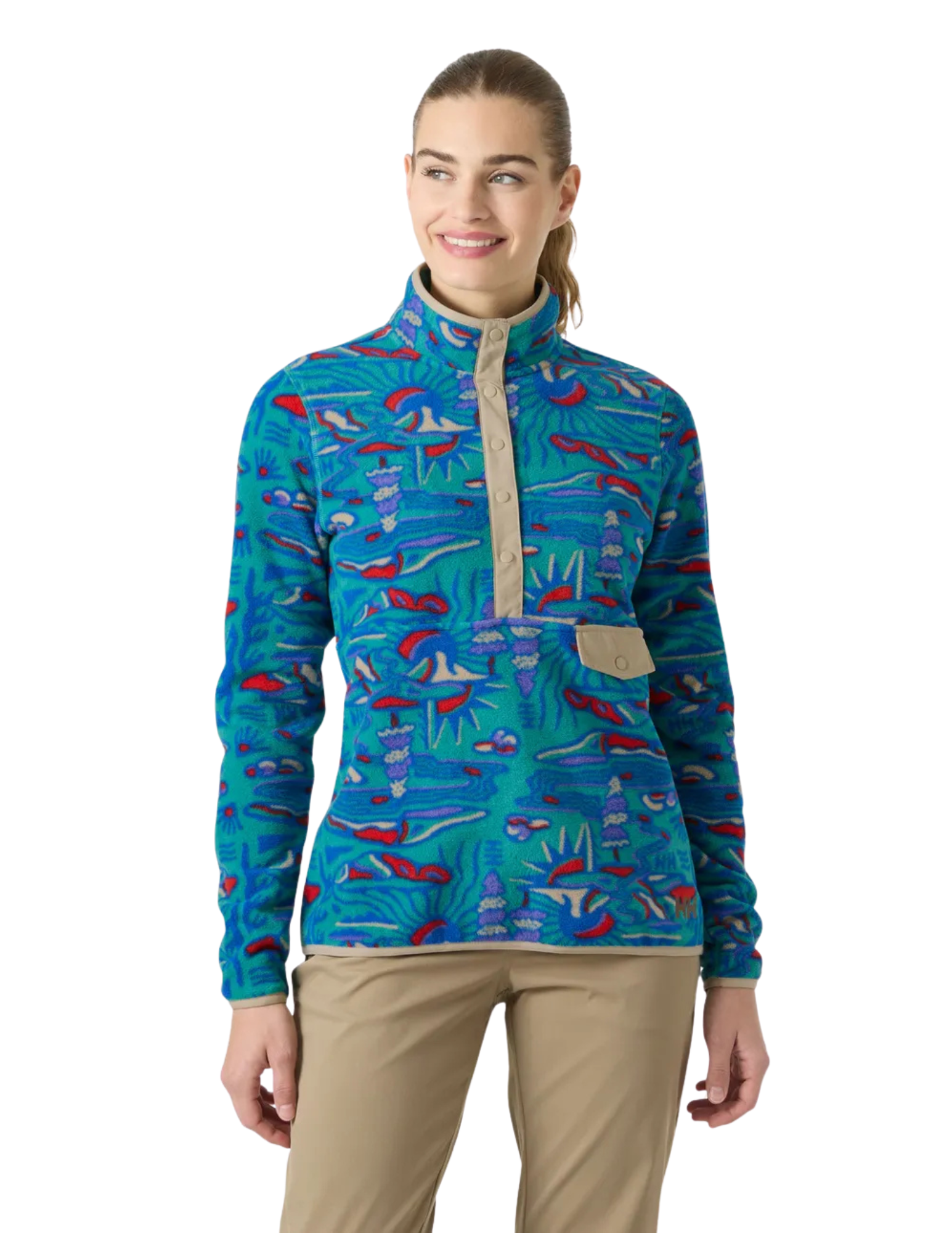 63430
HELLY HANSON CHANDAIL MARIDALEN PRINTED FLEECE - FEMME - DARK MINT RAYCO/472