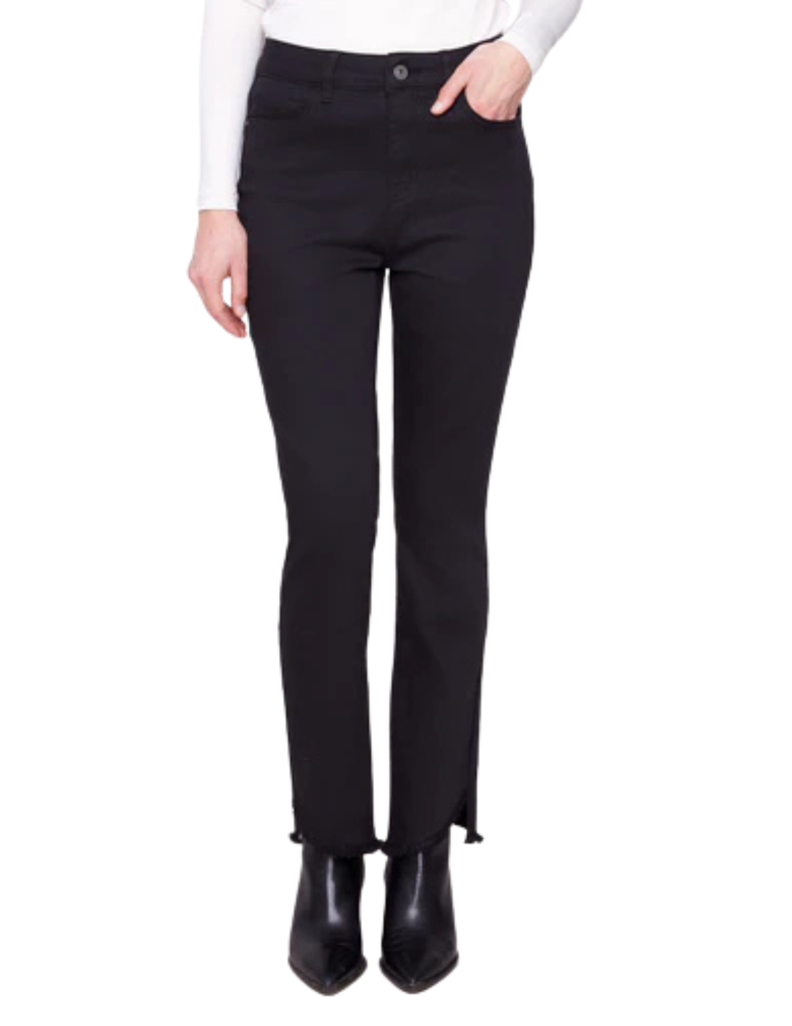 Charlie B Pantalon Assymetrical Hem Bootcut - Femme