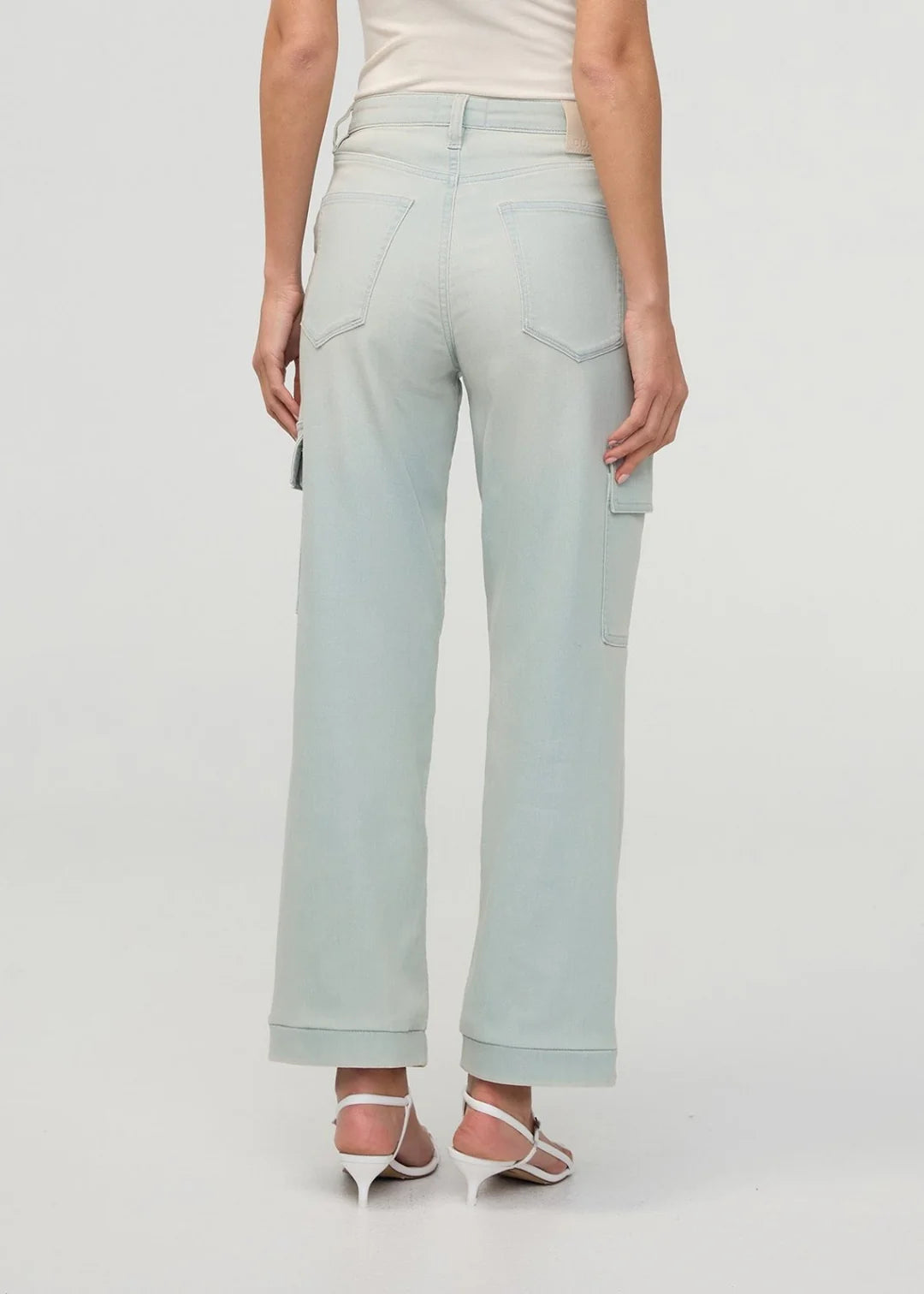 DU/ER PANTALON PERFORMANCE DENIM LITE HIGH RISE CARGO - FEMME