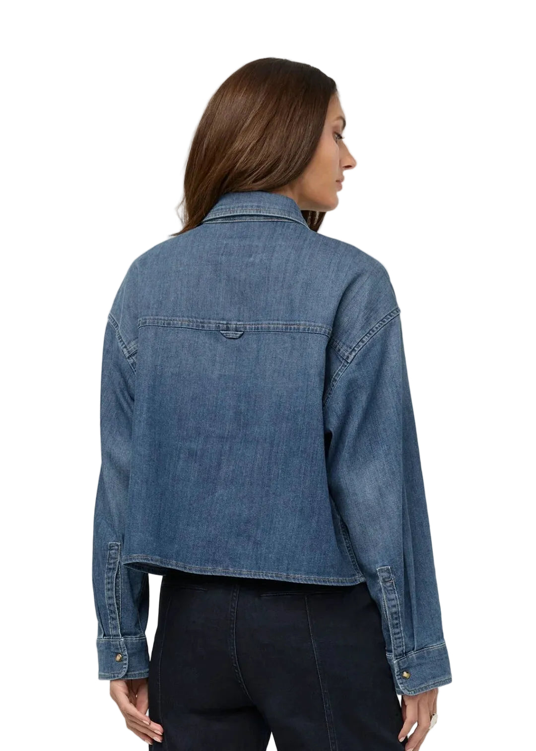 DU/ER CHEMISE À MANCHES LONGUES PERFORMANCE DENIM LITE BOXY - FEMME