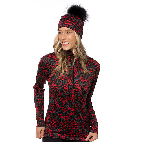 A&A Chandail Demi-Zip Fannie - Femme products/70256- NOIR